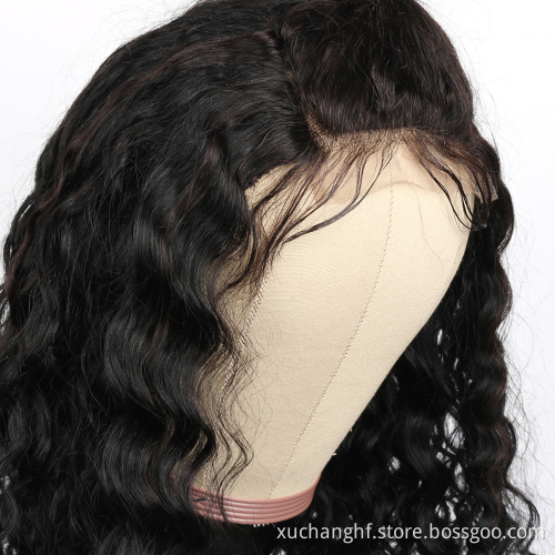 HF Wholesale Glueless Peruvian Human Hair Full Lace Wig Human Hair Lace Front Wigs Curly 4*4/5*5 Closure Frontal Wig